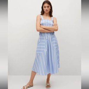 Women’s Mango - Printed Cotton Skirt Set in Sky Blue